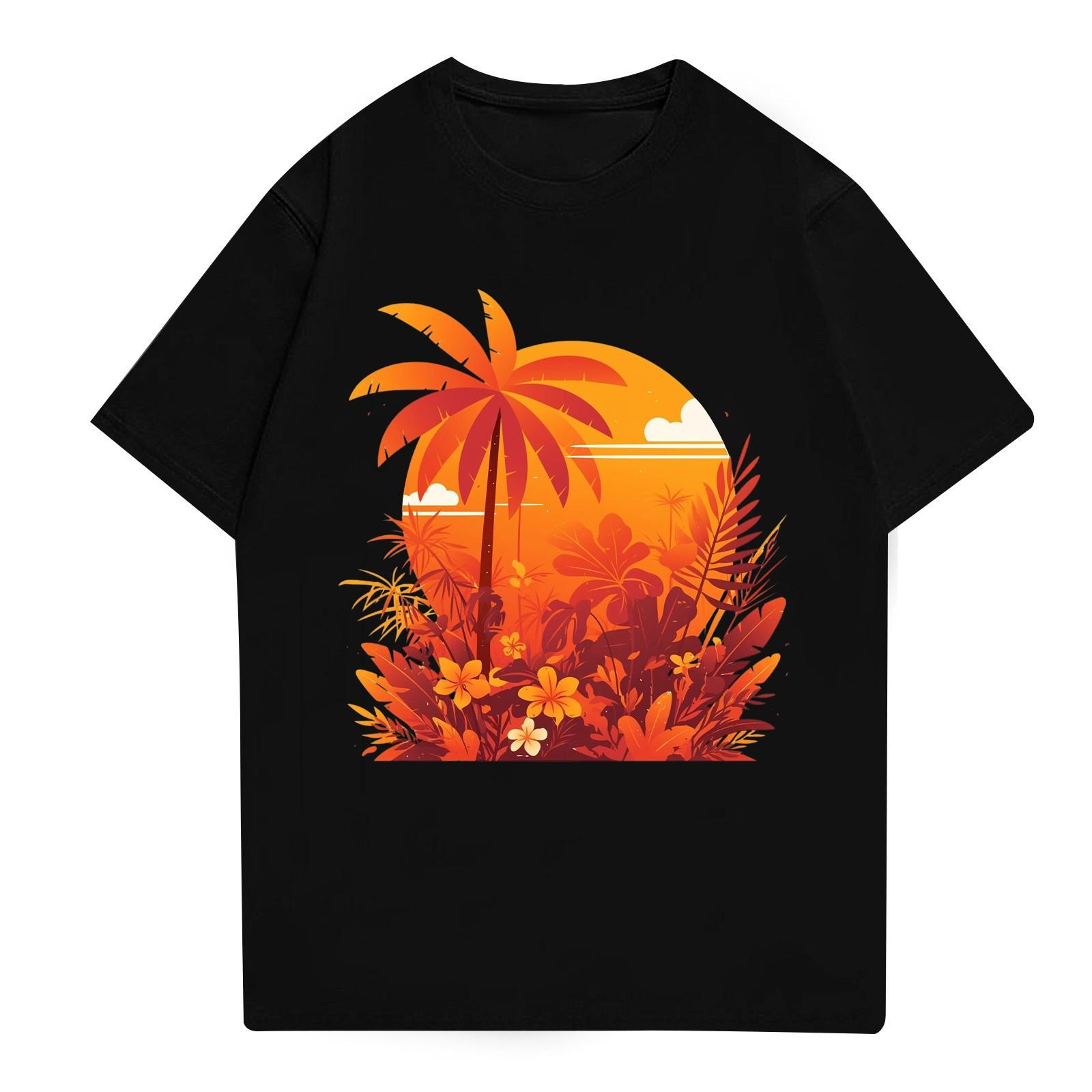 

Мужская рубашка с воротником-стойкой и коротким рукавом, свободная рубашка для отдыха и отдыха, мужская L чёрный