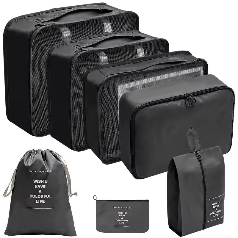 7PCS Set Travel Bag Shoes Clothes Storage Bags Luggage Organizer Packing Cubes Set Portable Student Dormitories Clothing Bags