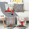 New Christmas Decorative Throw Pillow Cover Sofa Living Room Cushion Elk Print Pillow Cover