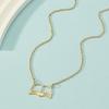 Modische Abschlusszeit Halskette Hohl Buch Anhänger Choker Schlüsselbein Kette
