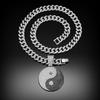 New Men's Hip Hop Cross-Border Trend Tai Chi Diamond Miami Cuban Necklace, Fashion Accessories