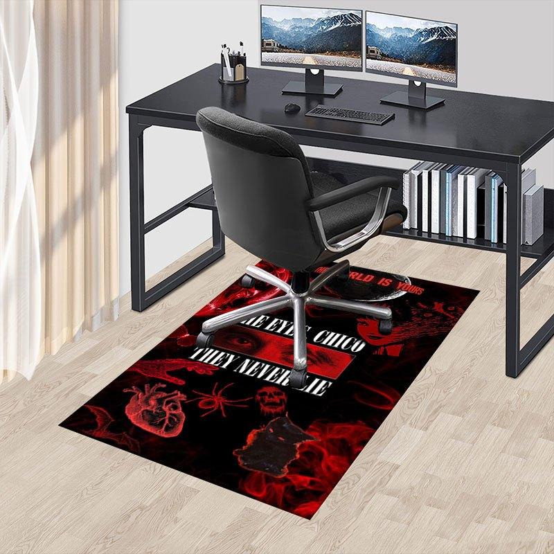 1pc Scarface Office Carpet Chair Mats Soft, Comfortable, All Season,Perfect for Home, Bedroom, or Office Decor, Perfect Gift for