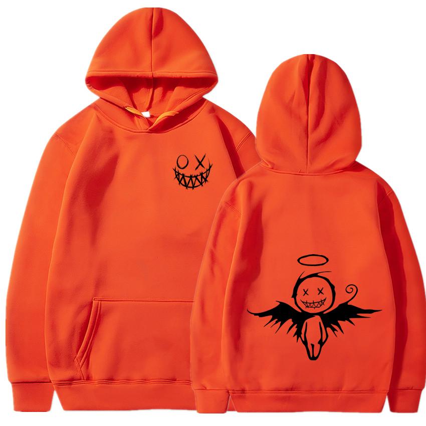 Autumn and Winter New Smiling Angel Hoodie, Hip-hop Street Classic Hoodie, Outdoor Fashionable Casual Long Sleeved Warm Hoodie