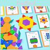 Wooden 160 Piece Childrens Educational Geometry Puzzle With Shape Matching For Early Learning