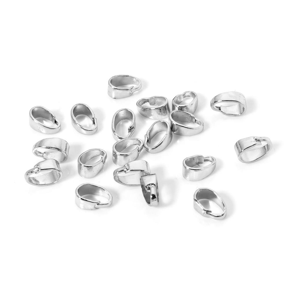 50pcs Brass Pendant Pinch Bails Clasps Gold Plated Sliver Plated Multisize Brass Melon Seed Buckle High Quality Jewelry Findings