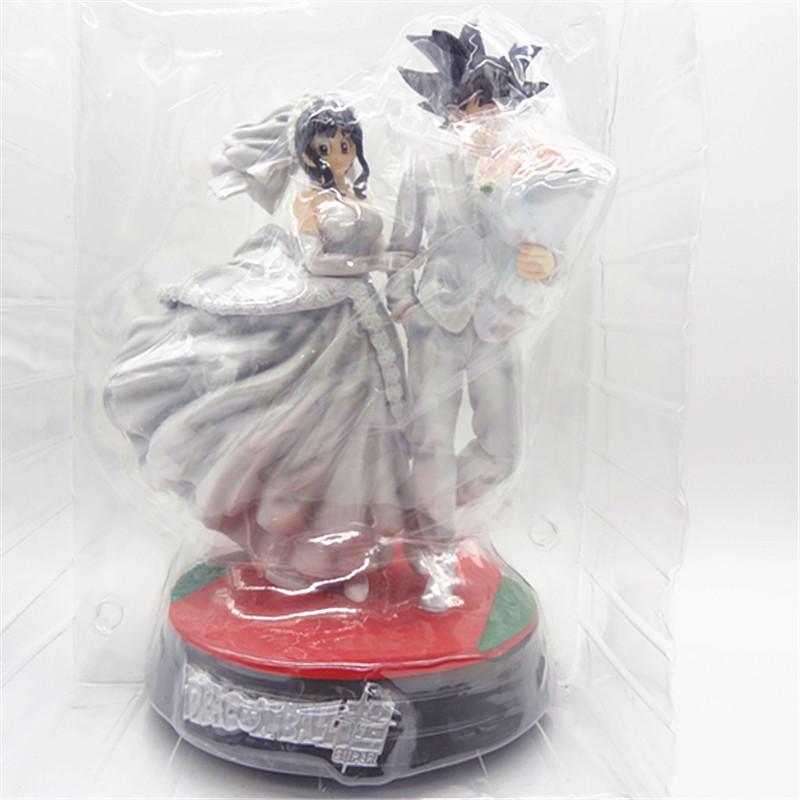 31cm Dragon Ball Gk Wukong'S Life Wukong Qiqi Wedding Scene Static Statue Handmade Model Ornament Fans