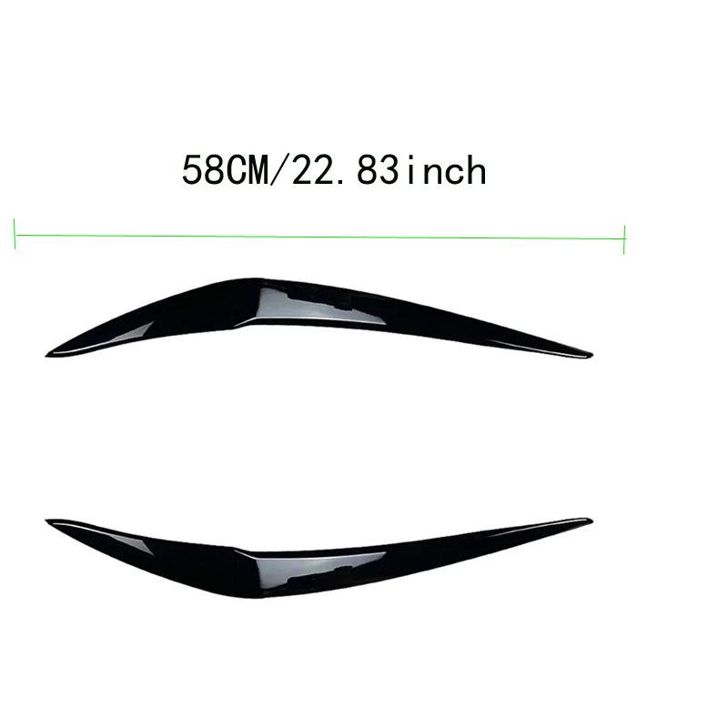 2Pcs/set Headlight Cover Eyelid Gloss Black Eyebrow For 2015-2018 F20 F21 1-Series 116i 118i 120i 125i 128i Hatchback