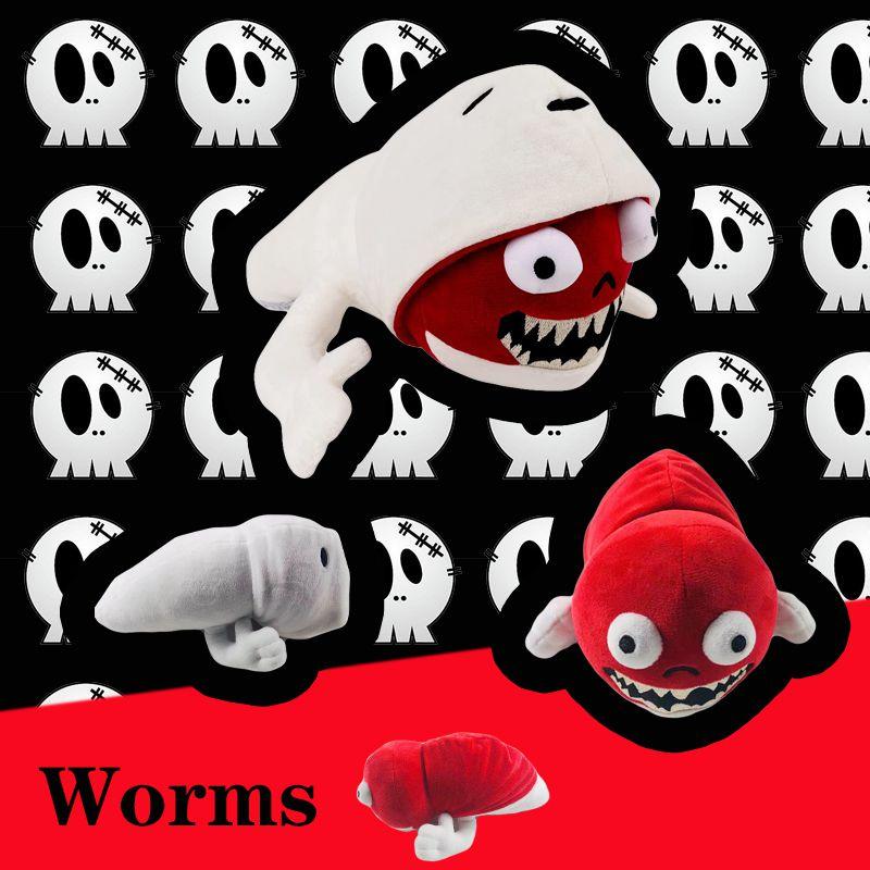 Siren Series Head Bridge Worm Plush Toys Reversible Stuffed Animal Dolls Gifts