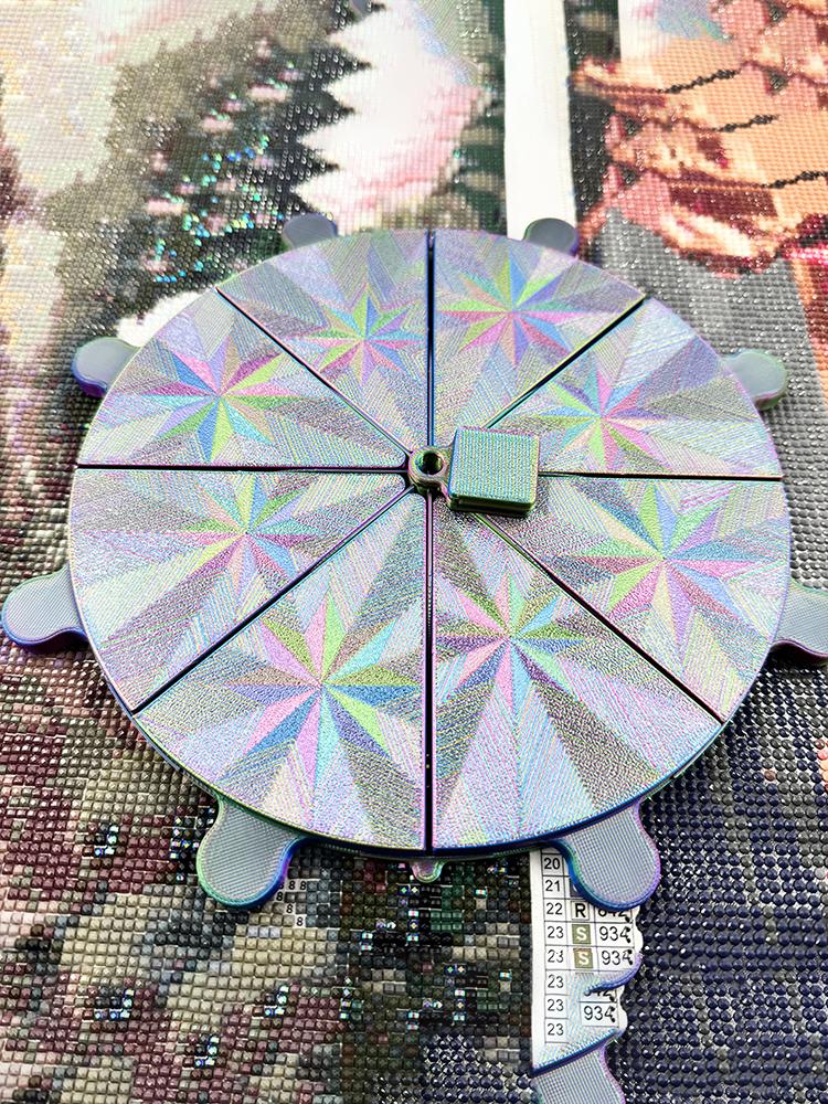 Bohrerplatte 8 Felder Große Kapazität Diamantmalerei Stift Perlenplatten Achteckiger Spiralbodenplatte