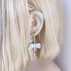 4 Pairs Bowknot/Star/Heart Ear Drop Colorful Dangle Earrings Stylish Decorations