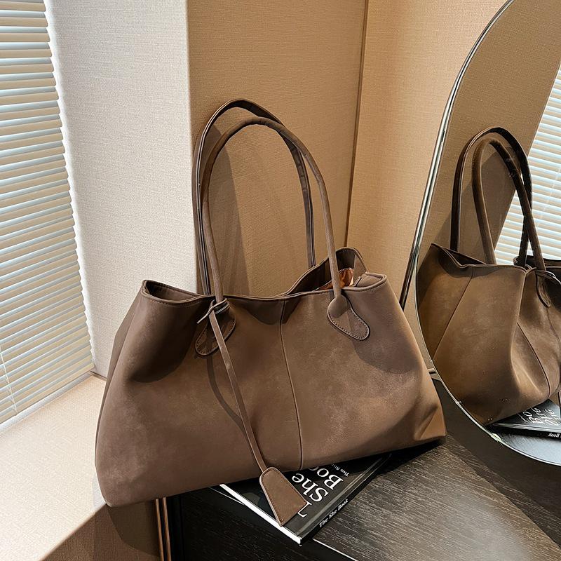 Luxury Suede Tote Bag - Retro Style, Spacious, Versatile Women's Shoulder Bag for Autumn/Winter
