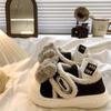 Cartoon Velcro Cotton Shoes 2025 Autumn and Winter New Cute Bear Thick-soled Velvet Warm Versatile Snow Boots