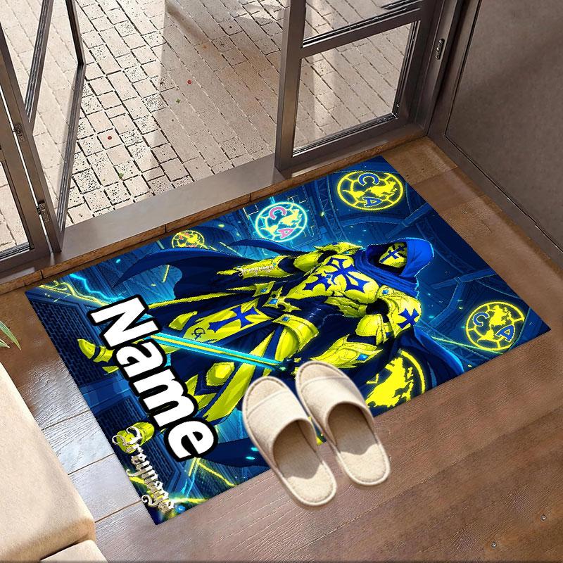 Custom Name Personalized Club America Print Carpet, Versatile Home Decor Rug, for Playroom, Apartment, Balcony, Entryway, Hallway Gift