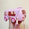 Cartoon Bus Straw Cup Cute Large Capacity Outdoors Car Water Cup Children Drinkware Bounce Straw Kettle Portable Student Sports Water Cup
