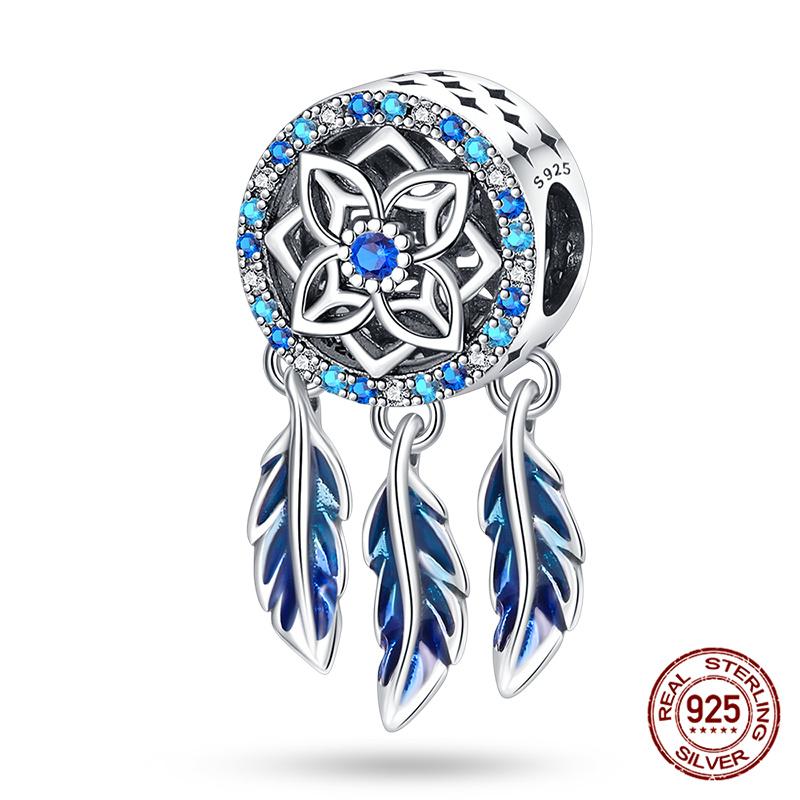 Compatible With Charm Bead Charms Ideal For Authentic Bracelets 100 copper Blue Dream Catcher Beaded Do It Yourself Jewellery Making Womens Gifts