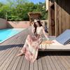 Bohemian Print Slip Dress for Women, New Summer Vintage Ethnic Vacation Style, Slimming Long Skirt Trendy
