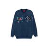 Li Ning Sports Basketball Collection Sweatshirts Men's Dark Prussian Blue Crew Neck Moderate Regular AWDRA23-5