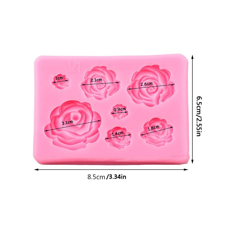 Rose Petal Flowers Leaf Silicone Mold DIY Cake Baking Decoration Fudge Pudding Chocolate Mold Flowers Jewelry Baking Supplies
