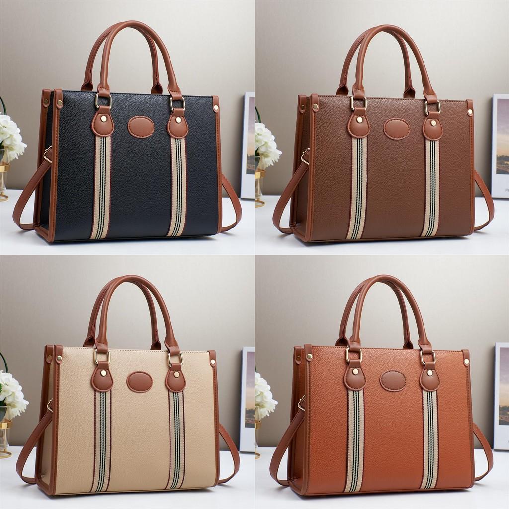 Contemporary Large Pu Tote Bag With Stylish Color Combinations For Everyday Fashion