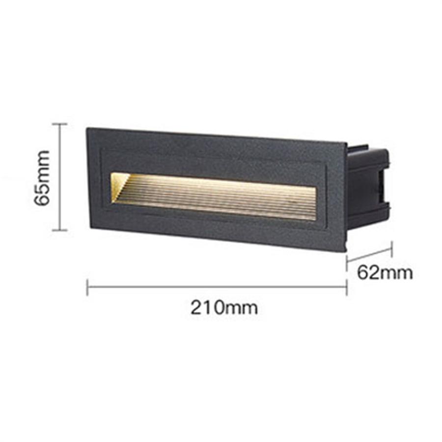 Thrisdar Waterproof LED Wall Light Led Step Stair Lights Outdoor LED Footlight Recessed Corner Lamp Exterior Garden Night Light