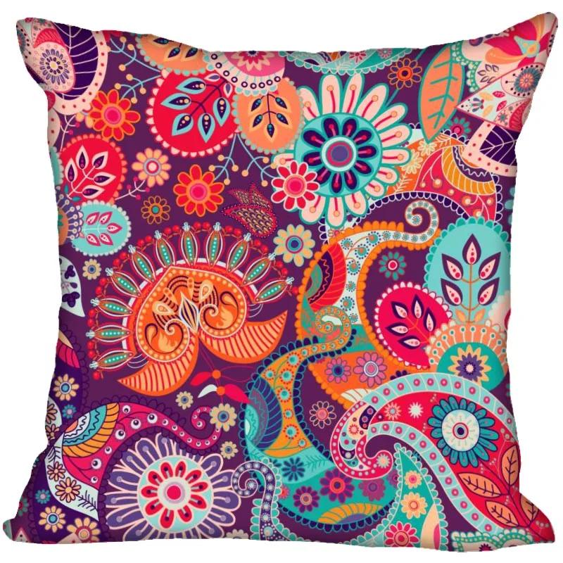 Invisible Zipper Throw Pillowcase Famous Art Floral Home Decor Satin