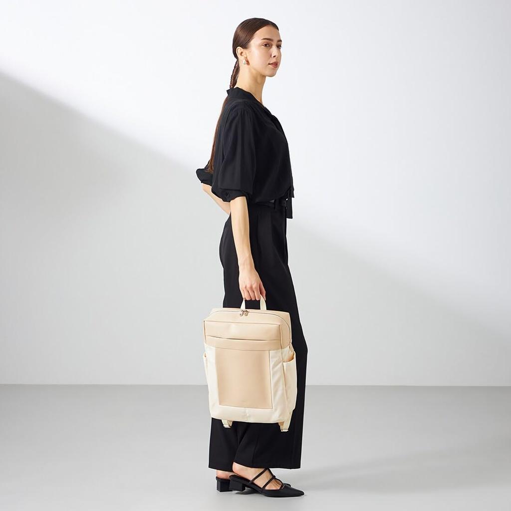 Isaac Konishi Manami Combi Square Backpack YK00502 Greige (26)