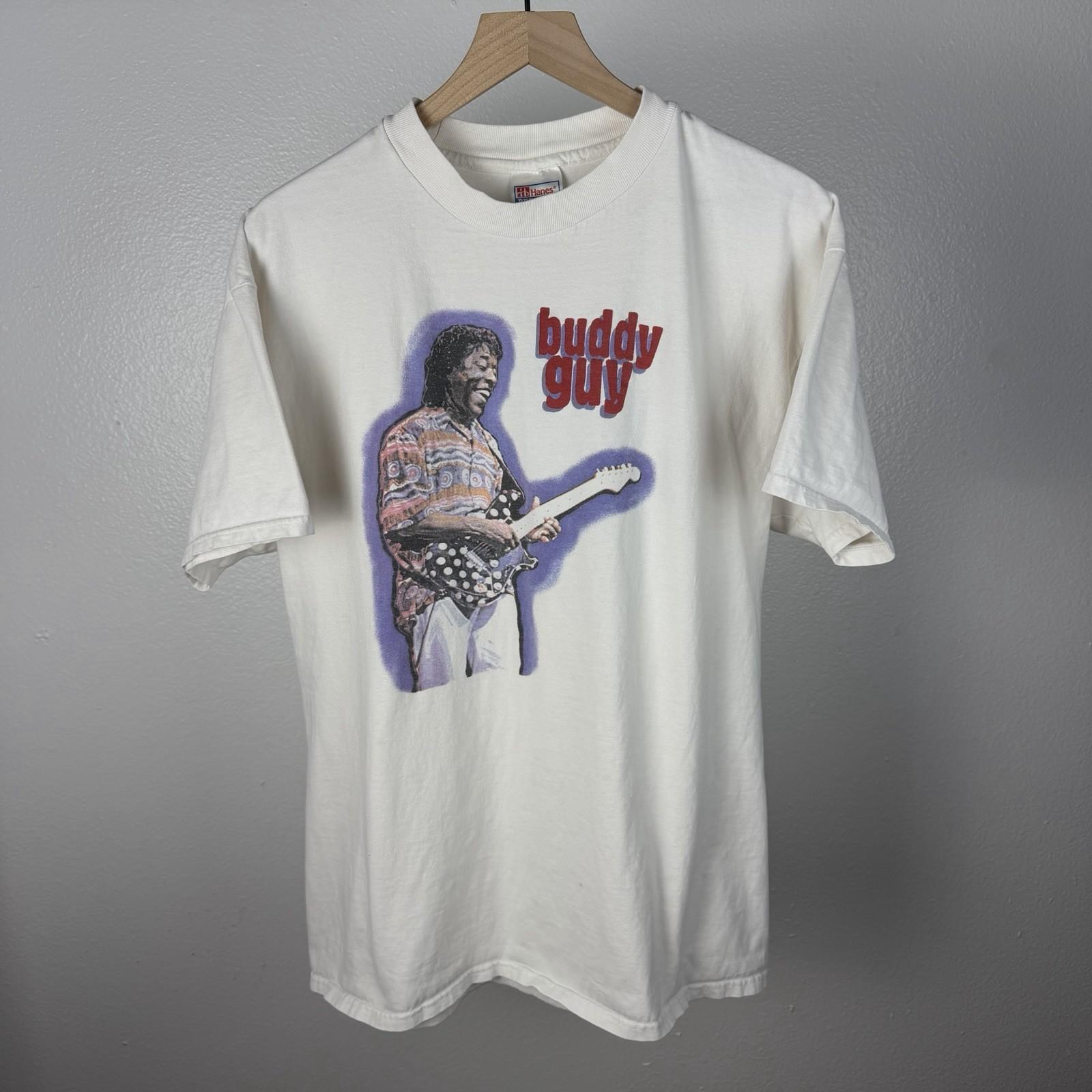 Vintage Buddy Guy Blues Classic Chicago Legends White T Shirt Double Sided XL Unisex T-Shirt XXXL