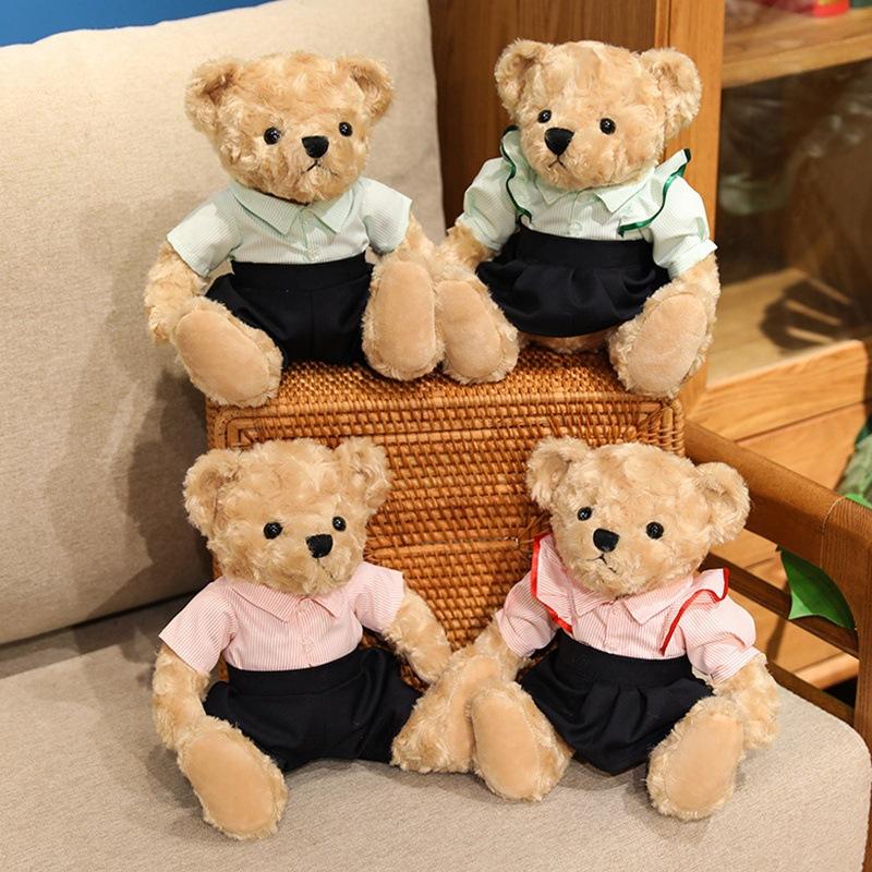 Cartoon Couple Dressed Bear Teddy Bear Doll Plush Toy Hug Bear Doll Girl Soothing Doll