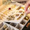 Jewelry Storage Box High-end Delicate Necklace Earrings Gold Jewelry Box Large Capacity Multi-layer Jewelry Box