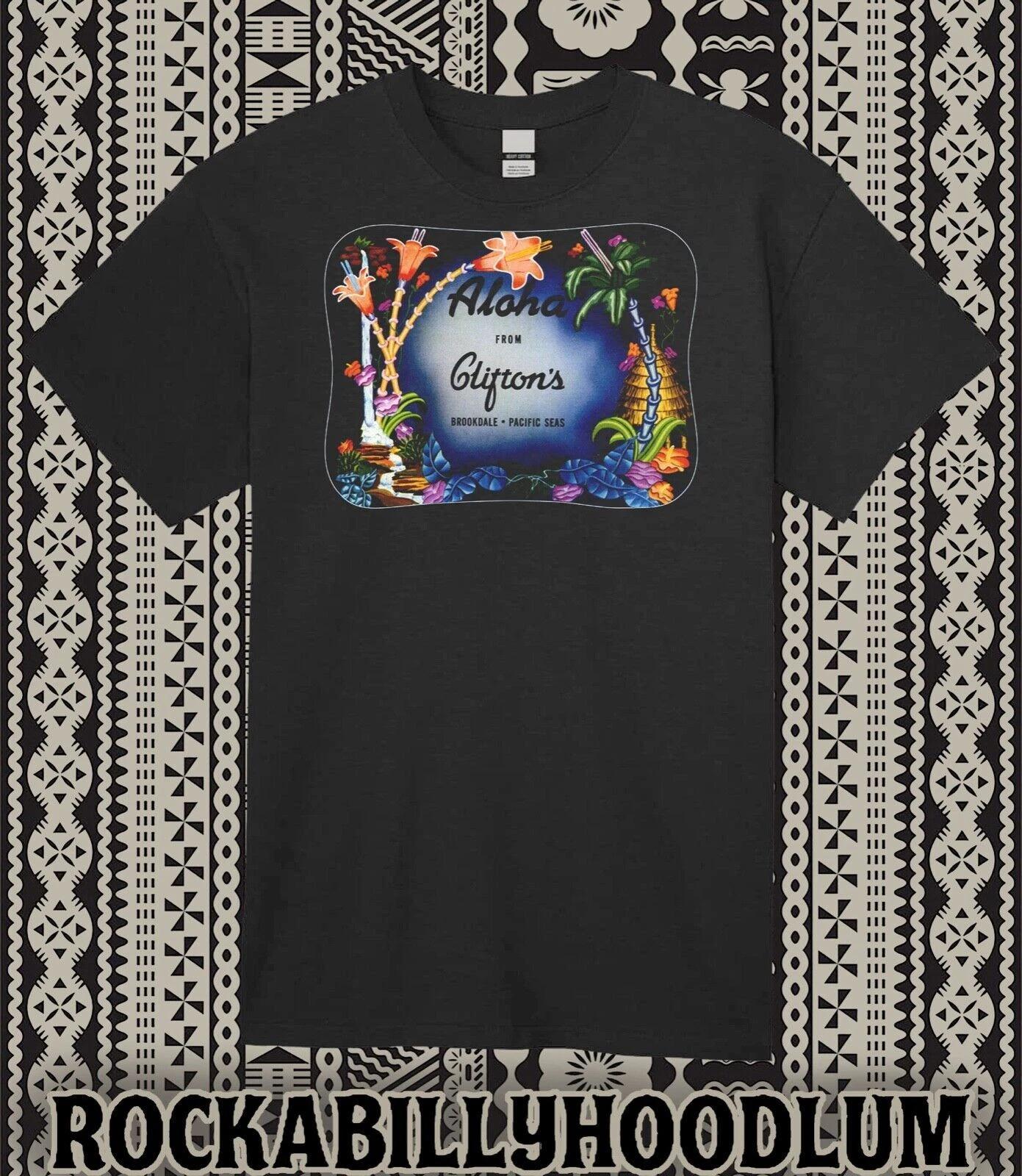 Retro Tiki Art Tee T Shirt Cliftons Bar Restaurant Vtg Polynesian Mug 3XL