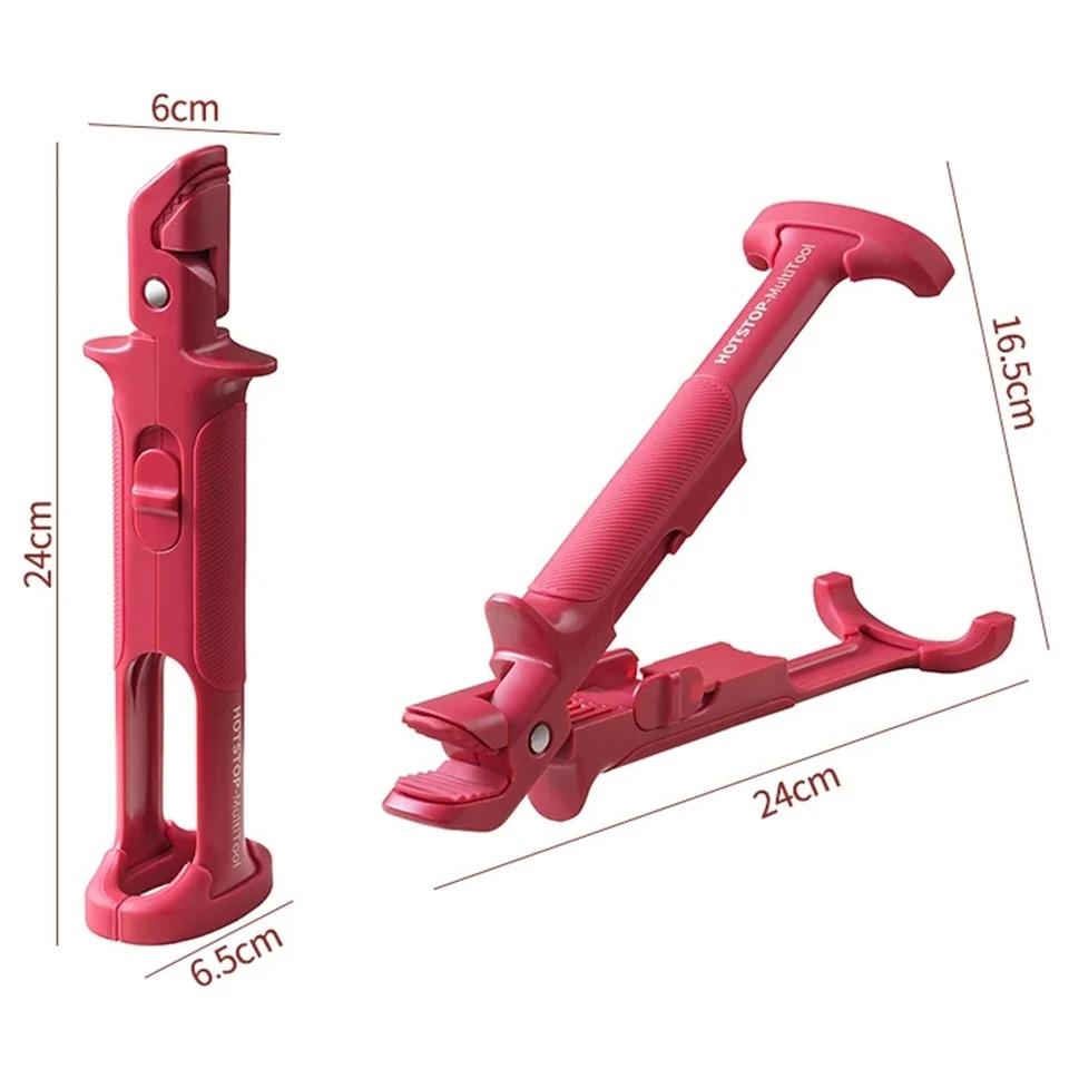 Nový 2v1 Multifunkční Klip na misku proti opaření Jídlové misky Kleště Silikonový Kuchyňský Klip na misku Nádobí Odolný Protiskluzový Úchyt Klip proti horku Kuchyňský