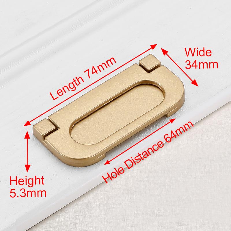 KAK Europäischer Stil Mattes Gold Schrankgriffe Massive Aluminiumlegierung Küchenschrank Griffe Schubladengriffe Möbelgriff Beschläge