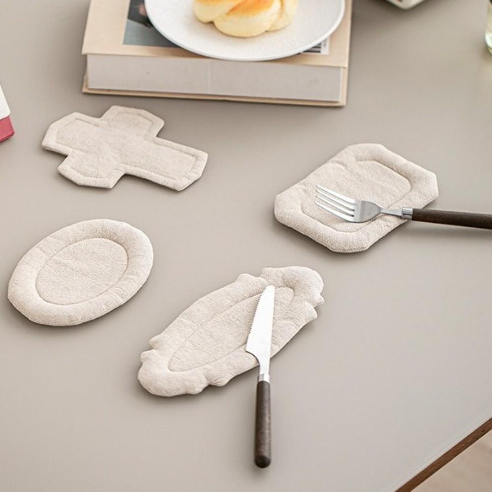 Solid Color Dining Mat Japanese Style Insulation Mat Tableware Mat Table Mat  Dining Table