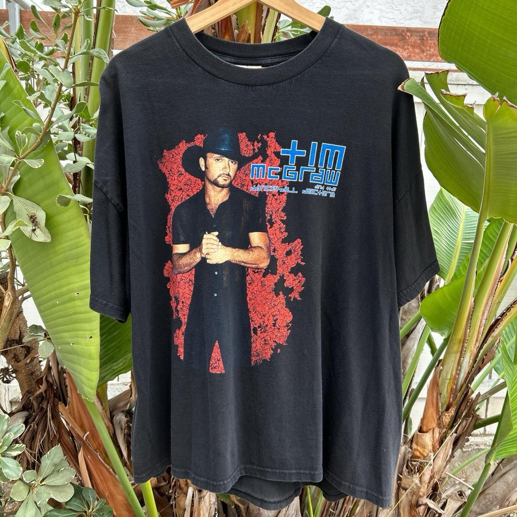Vintage 2003 Tim McGraw Tour Tee Black XL Country Concert Shirt 25x26 Unisex T-Shirt