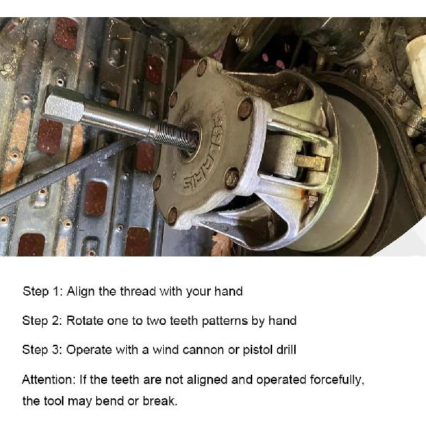 Primary Drive Clutch Puller Tool Replace 57001-1429, PP3079 Compatible With Kawasaki Brute Force 650 750 KFX700 Mule 3000 Prairie 300 360 400 650 700