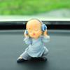 Resin Car Ornaments Band Figurines Monks Dolls Creative Monks Action Figure  DashBoard Voiture