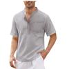 Men's Cotton Casual Pocket Short Sleeve Beach T-Shirt Men's