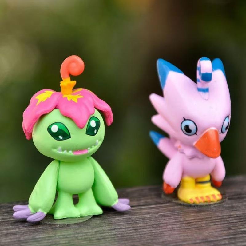 9 digital baby, digital monster toy model, grab machine, twist egg doll, key chain cake decoration figure