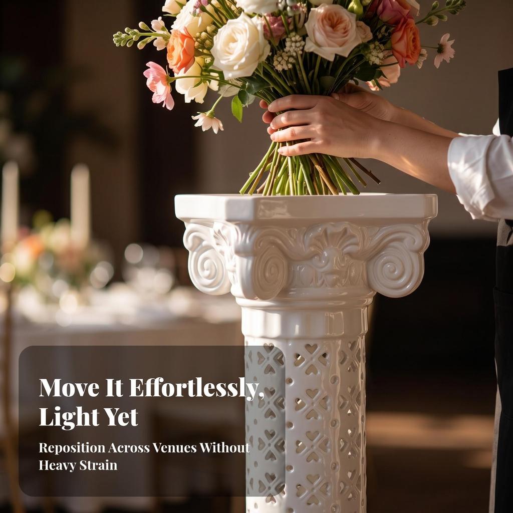 4 Pieces Hollow Roman Pillar Ornate Wedding Column Classic for Event Decorators