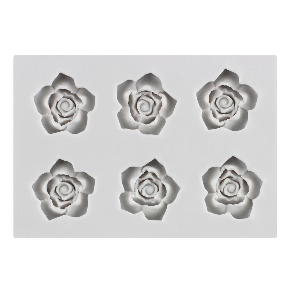 Flower Silicone Molds Hibiscus Flower Rose Flower Fondant Mold Cake Decorating Tools Cupcake Topper Candy Chocolate Gumpaste Mold