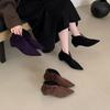 2025 New Short Thick Heel Suede Low Tube V Mouth Martin Fashion Women's Short Boots