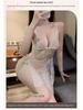 Manyan Sexy rückenfreie Dessous: Transparentes Nachthemd mit Strapsen, Home Suit 9194