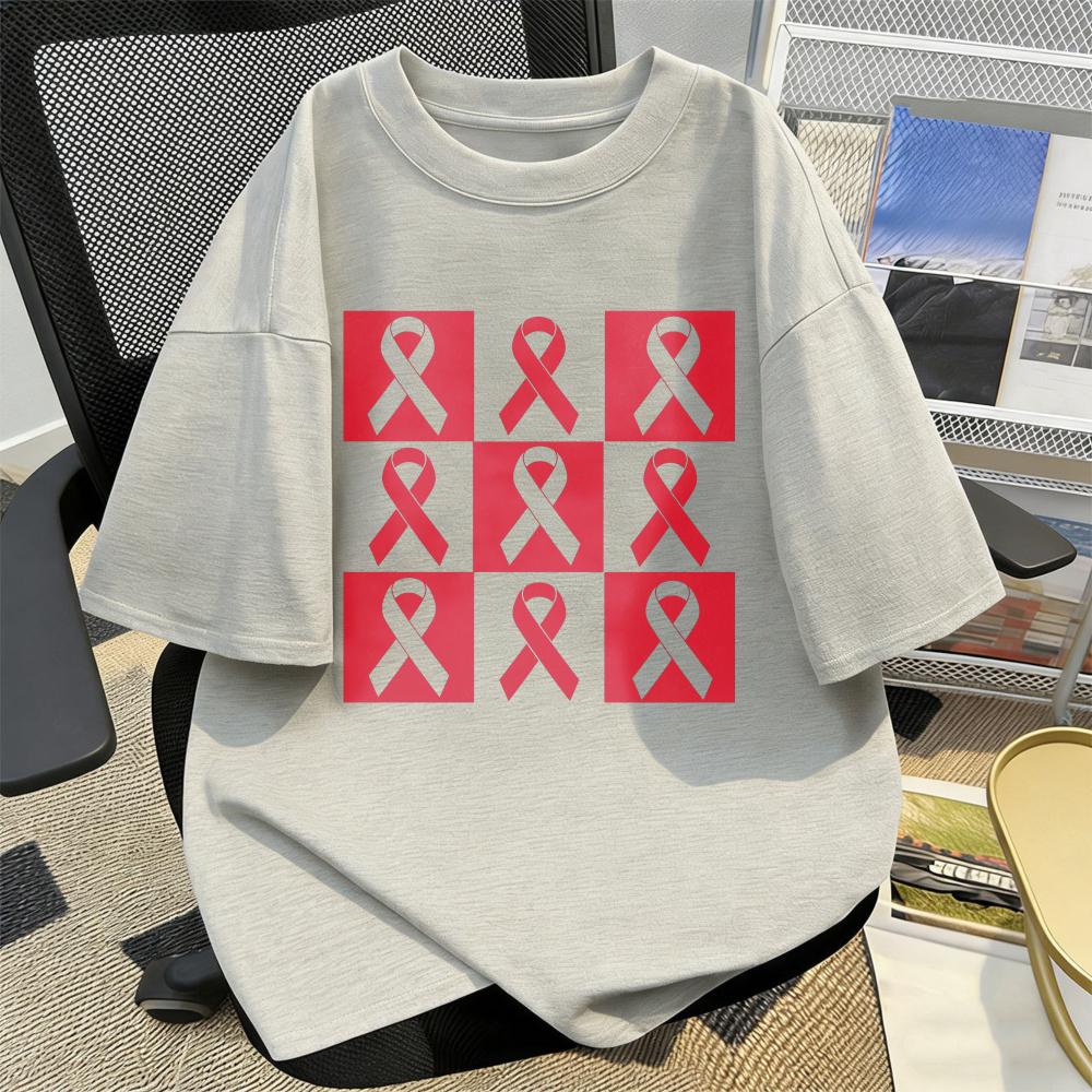 Checkerboard Awareness Symbol Short Sleeve Tshirt For Heart Disease Month Cardiology Nurse Gift Ashion Charity Campaign Tops