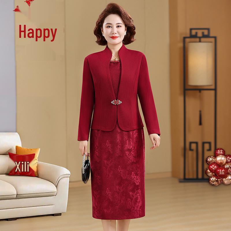 

Spring Collection: Elegant Dresses for Women Aged 40-60 - Perfect for Weddings & Special Events 2XL (recommended for 52.5-60 kg)
