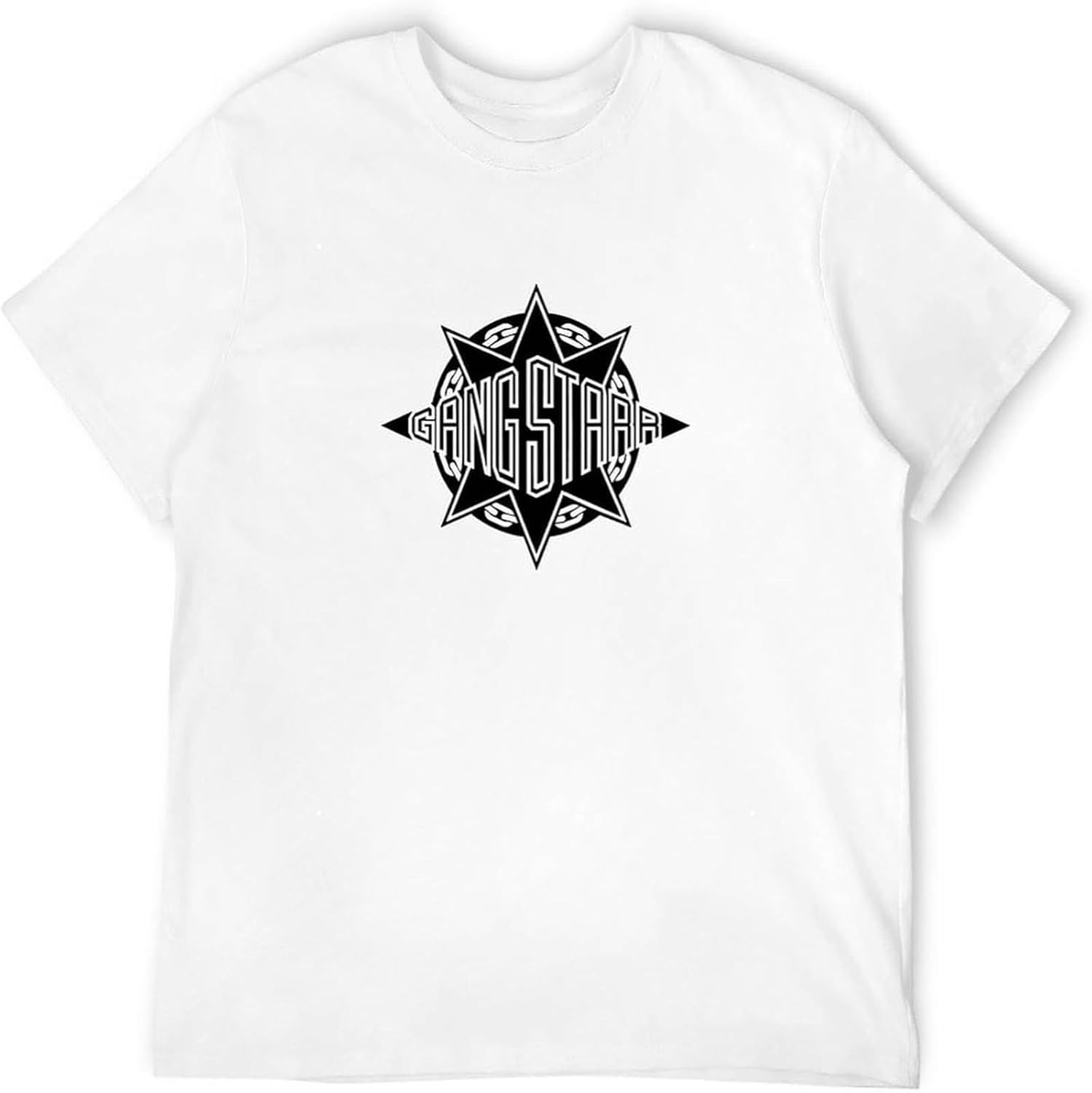 Gang Starr Logo Mens T-Shirt Men Rock Band Tee Shirt White L белый