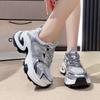 Dad Shoes Women's Spring New Versatile Thick-soled Small Man Height-increasing Mesh Breathable Casual Sports Shoes