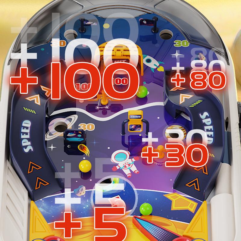 Space Pinball Table Board Game Desktop Interactive Toys Table for Family Party Kids Boys Sport Outdoor Portable Interactive Game