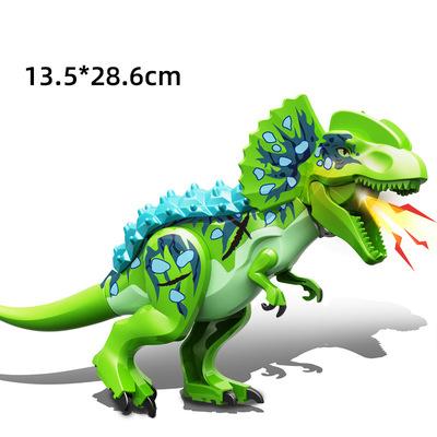 Big Dimension Assembled Construction Blocks Plaything Dinosaur World Triceratops Tyrannosaurus Children Animal Miniature Bricks Playthings for Boys