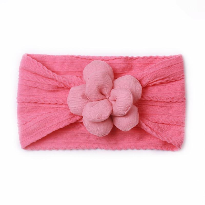 New Twist Children's Headband, Baby Soft Nylon Lift Flower Seamless Wide Headscarf, Baby Headband
