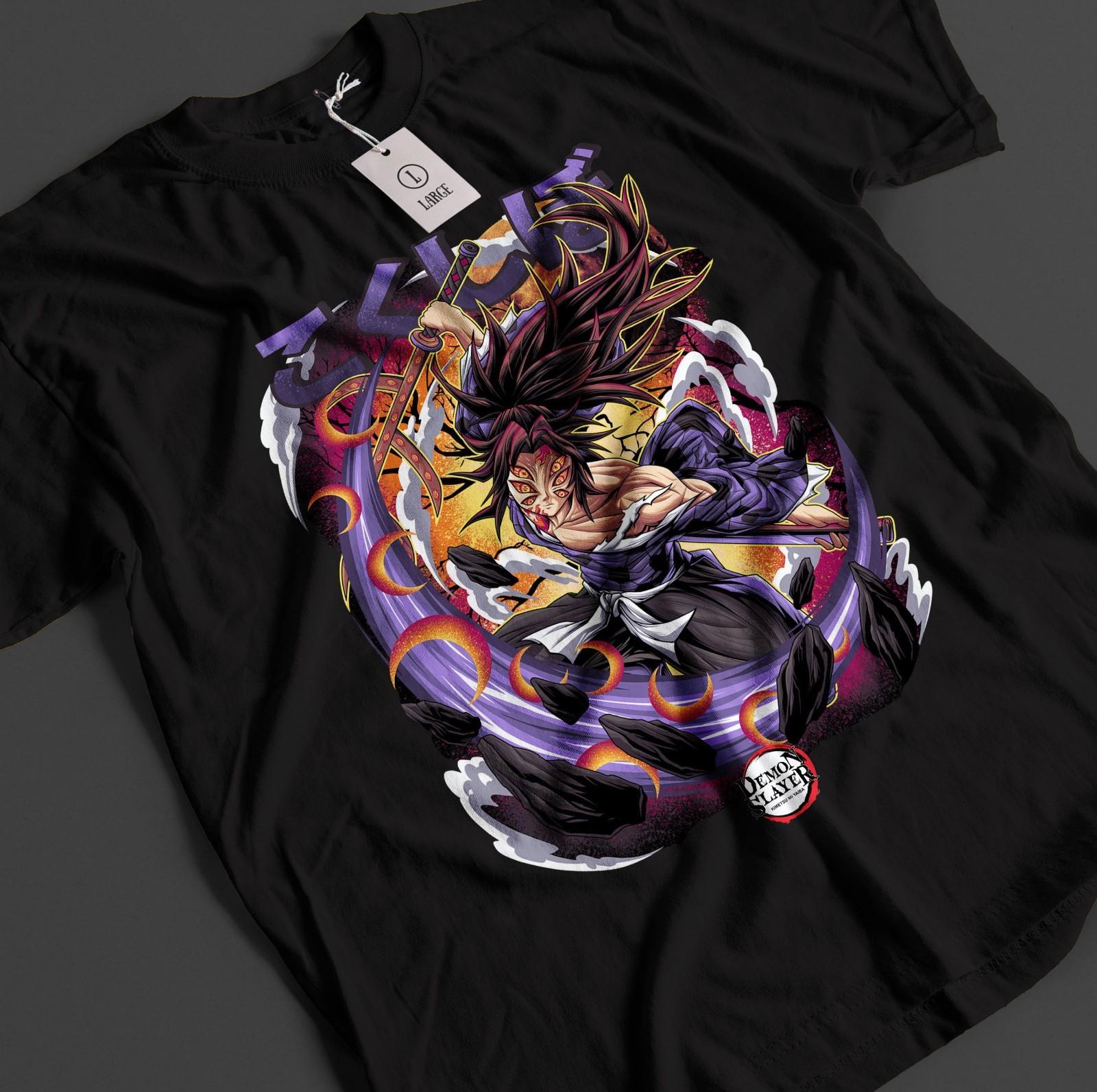 Demon Slayer Shirt Kokushibo Upper Moon 1 T-Shirt Mens Womens Tees Top Tanjiro KNY Anime Muzan Tee M